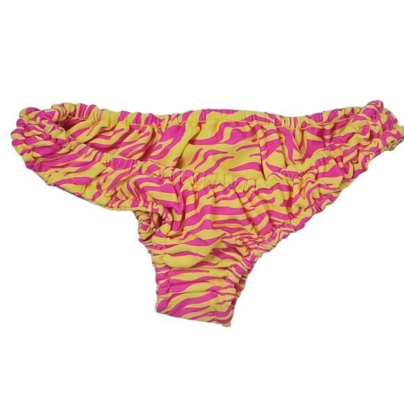 Princess Polly MADISON ECO NYLON BIKINI Bottom in Pink/Yellow, Size 6 - Picture 3 of 9